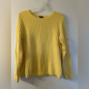 Talbots Sunny Yellow Crew Neck Sweater